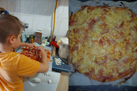 Pizza készítés